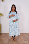 Sky blue maternity nursing wear