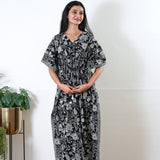 Onyx sunflower cotton kaftan