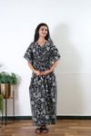 Onyx sunflower cotton kaftan
