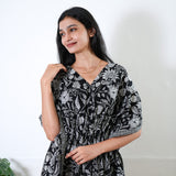Onyx sunflower cotton kaftan