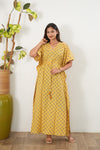 Butter yellow cotton kaftan
