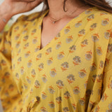 Butter yellow cotton kaftan