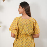 Butter yellow cotton kaftan