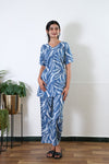 Navy feathers cotton lounge sleep wear