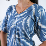 Navy feathers cotton lounge sleep wear