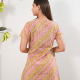 Multicoloured cotton kurta night suit
