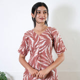 Mauve feathers cotton lounge sleep wear