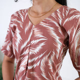 Mauve feathers cotton lounge sleep wear