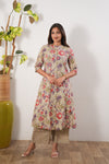 Off white and lilac cotton co-ords set