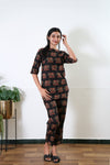 Black with red elephant cotton lounge sleep wear
