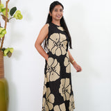 Black and beige cotton -ords set(attached sleeves)