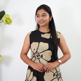 Black and beige cotton -ords set(attached sleeves)