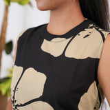 Black and beige cotton -ords set(attached sleeves)