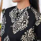 Black handblock cotton co-ords set
