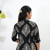 Black handblock cotton co-ords set