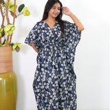 Royal blue cotton kaftan