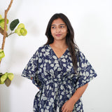 Royal blue cotton kaftan