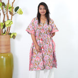 Lavender cotton short kaftan