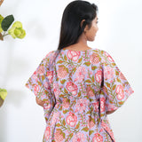 Lavender cotton short kaftan