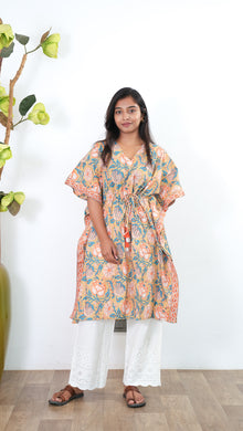 Sandalwood cotton short kaftan