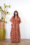 Rust orange cotton kaftan