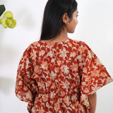 Rust orange cotton kaftan