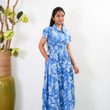 Cloud cotton button down shirt dress