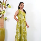 Lemonade floral v neck cotton co-ords set ( attached sleeves)