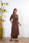 Burgundy floral cotton co-ords set