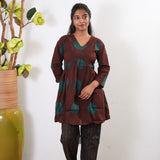 Brown polka cotton comfies