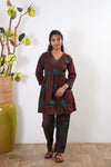 Brown polka cotton comfies