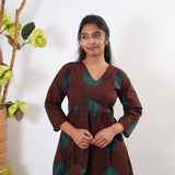 Brown polka cotton comfies