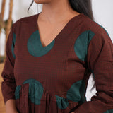 Brown polka cotton comfies