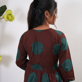 Brown polka cotton comfies