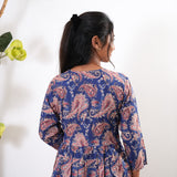 Blue paisley cotton comfies