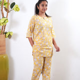 Butter yellow cotton sleep wear