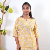 Butter yellow cotton sleep wear
