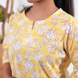 Butter yellow cotton sleep wear