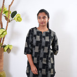 Black and grey block cotton sleep wear
