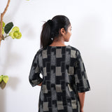 Black and grey block cotton sleep wear