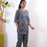 Powder blue cotton sleep wear