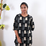 White and black block cotton sleep wear