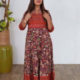 Rust orange long gown