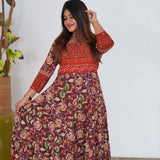 Rust orange long gown