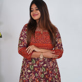 Rust orange long gown