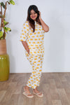 Yellow elephant cotton lounge-sleep wear