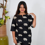 Black elephant cotton lounge-sleep wear