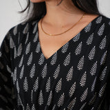 Midnight black cotton kaftan