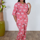 Pink pichwai cotton lounge-sleep wear