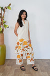 Mustard tulips cotton co-ords set(attached sleeves)